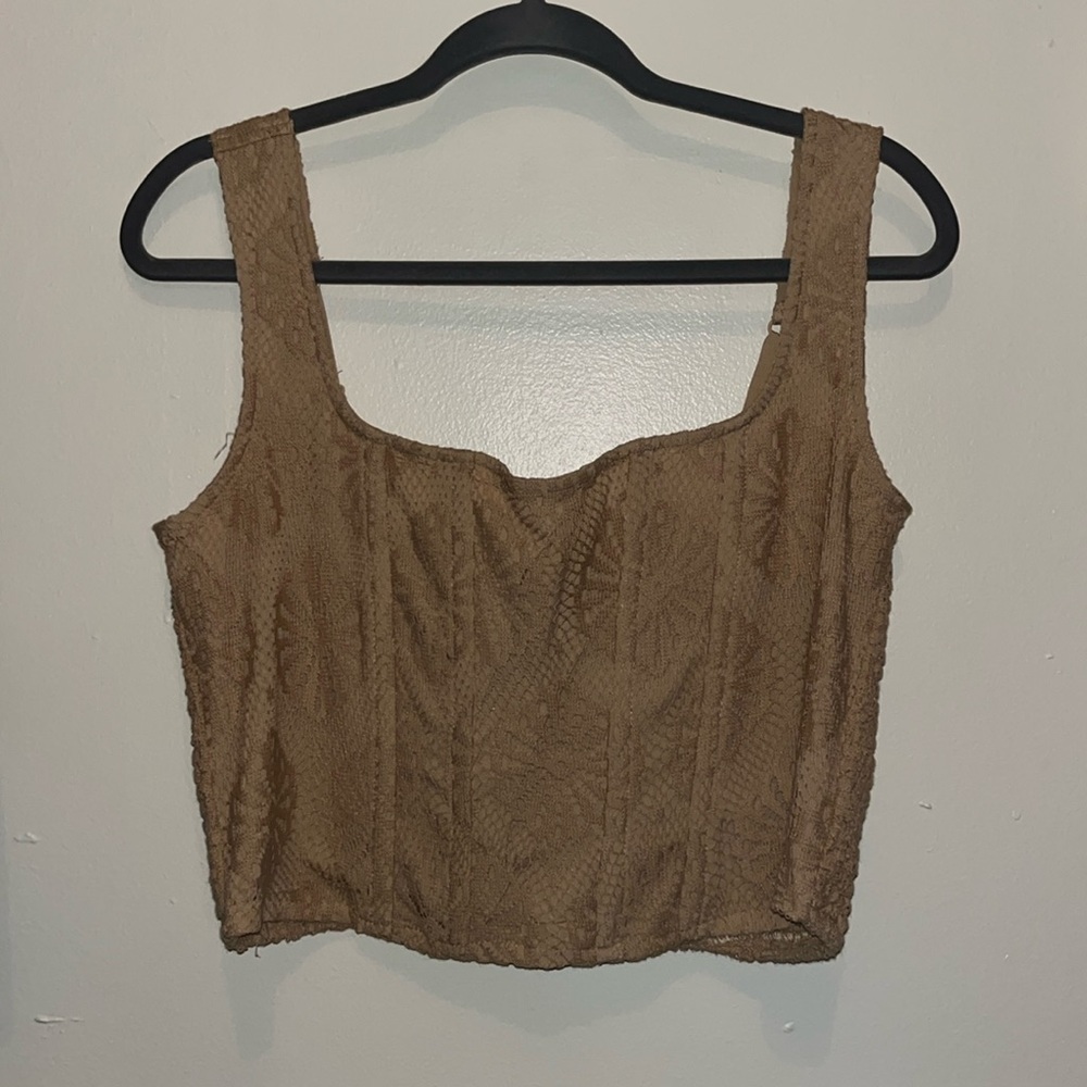 American Eagle Tan Tank Top Corset XL